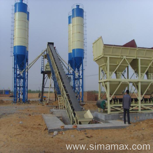 Small belt type HZS25 concrete batching plant